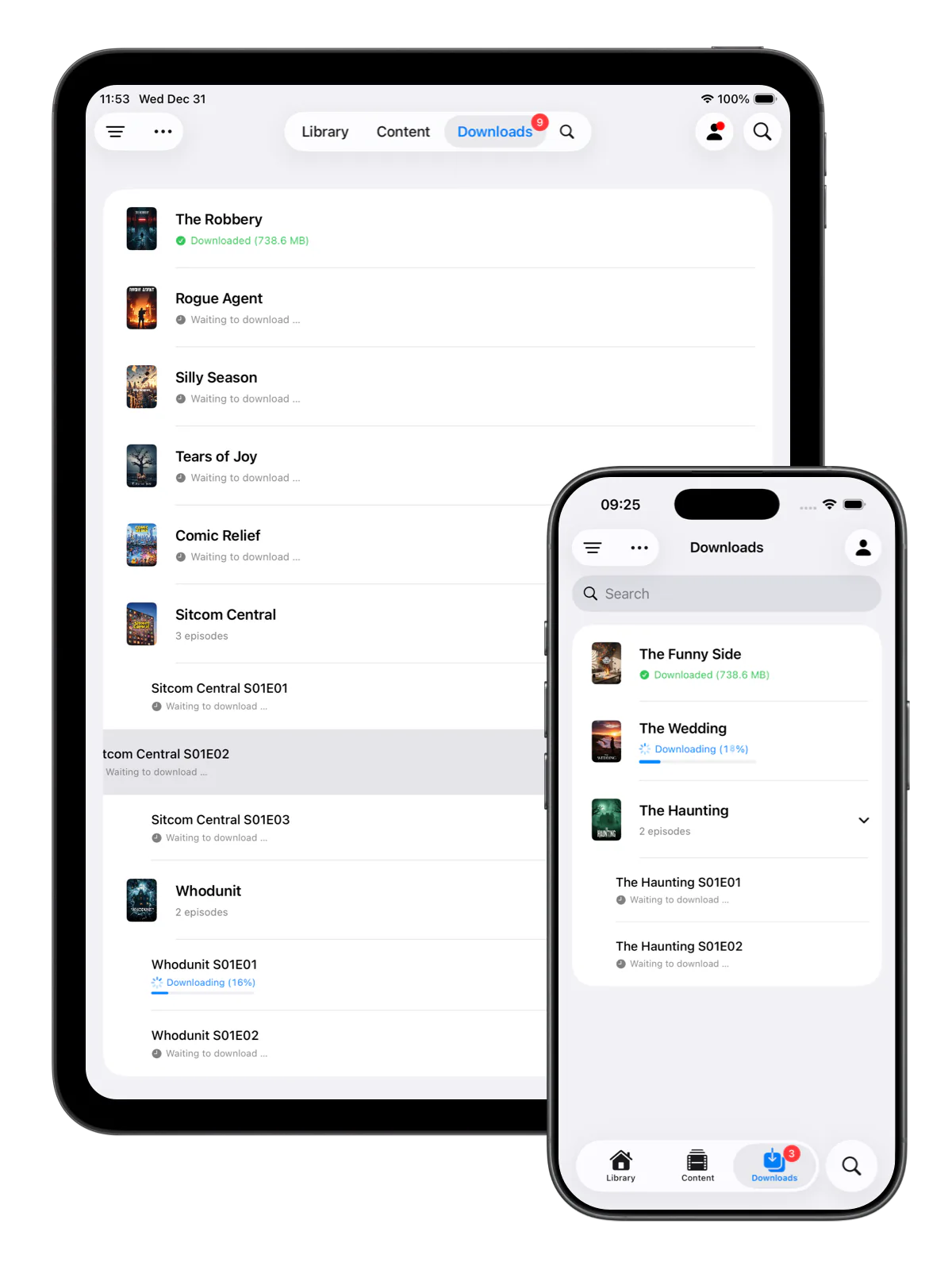 Download manager on iPad and iPhone